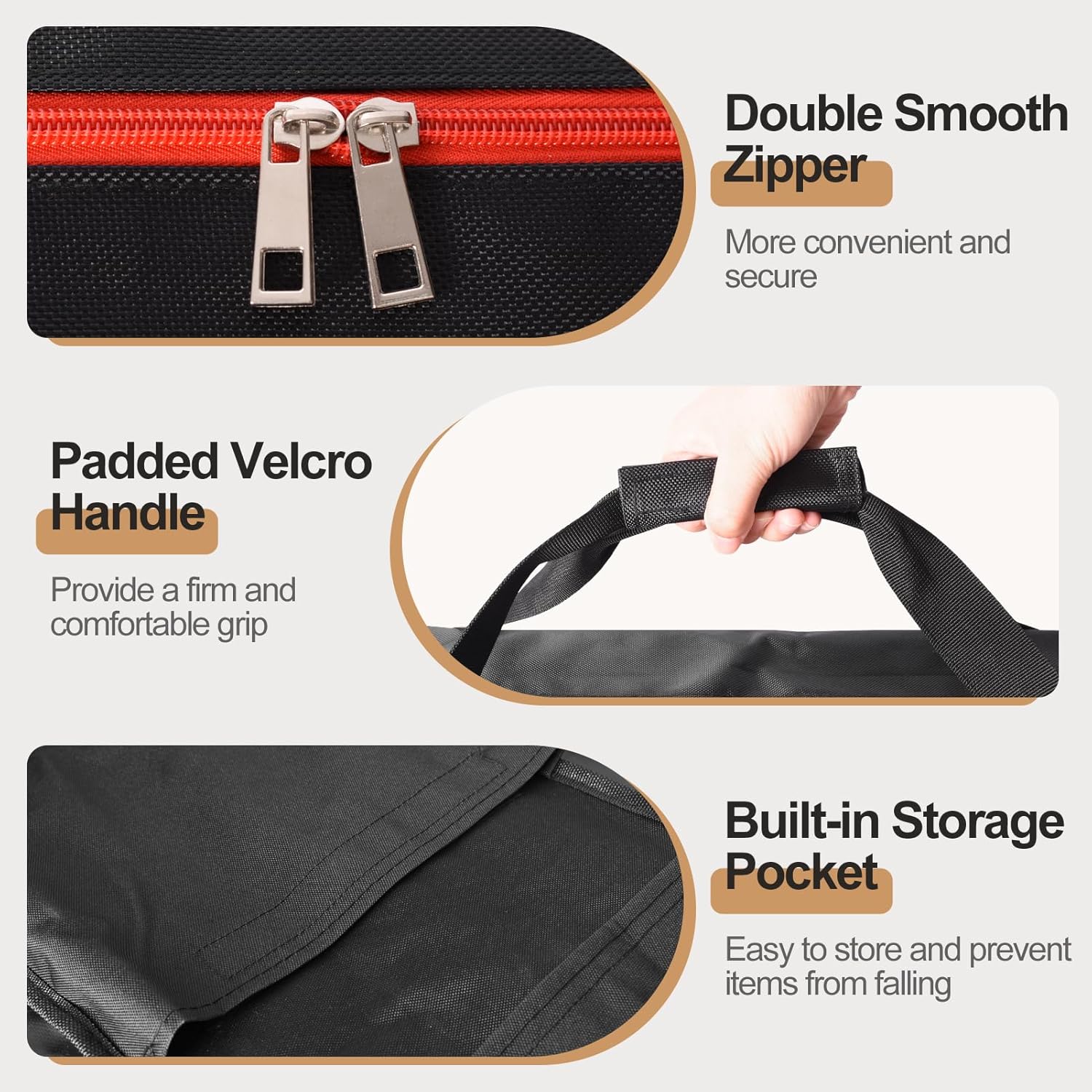 Size 51in Color Black  Tripod Carrying Case, Heavy Duty Tripod Bag with Handles, Full Double Zipper, Inner Pocket, Padded Carry Case for Pipe and Drape Kit, Light, Speaker, Mic Stand